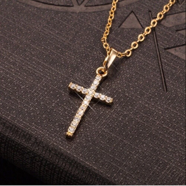 2Ct Round Lab Created Diamond Pendant 14k Yellow Gold Plated Silver Free Chain