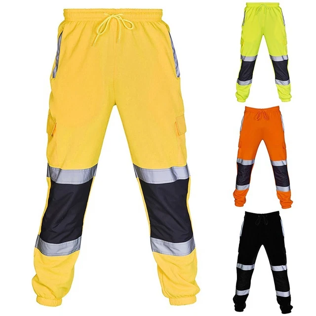 Pantalon De Travail Haute Visibilité A2Z - Bandes Réfléchissantes - Taille élastiquée - Poches Pratiques