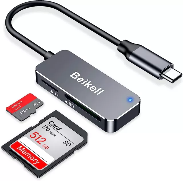 SD CARD READER, Beikell USB C Sd/Micro SD Card Reader USB 3.0 Memory Card  Adapte $18.99 - PicClick AU
