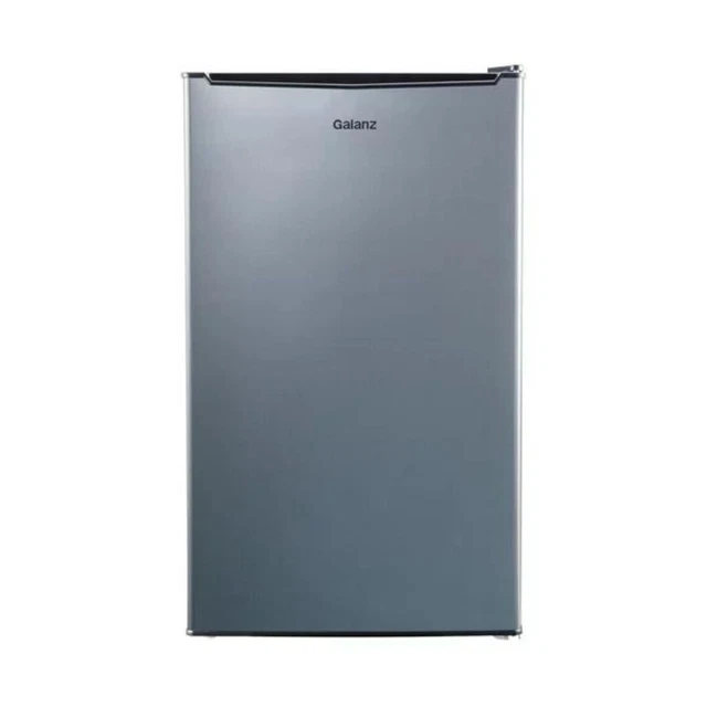 GALANZ 3.3 CU Ft One Door Mini Fridge, Estar, Stainless Steel Look 115