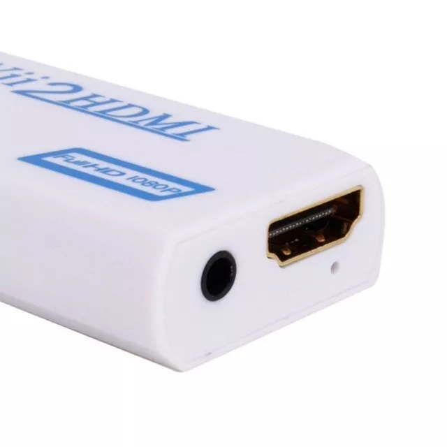 1080p Wii to HDMI Converter Mini 3.5mm Adapter Wii2HDMI Audio HD Video Output 2