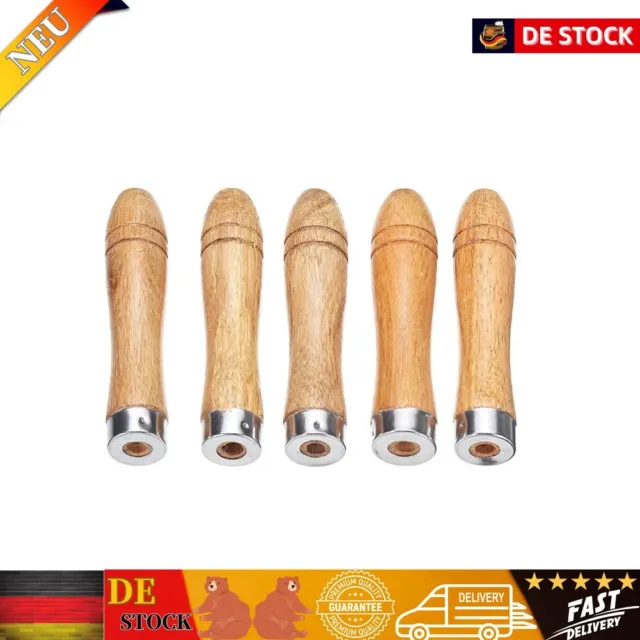 5x Tlg Feilenheft Feilengriff Feile Raspel Werkzeug Holz Griff Holzgriff Teile