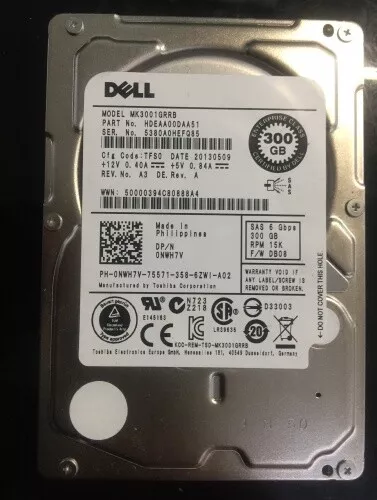 Dell 300GB Festplatte 2,5" SAS 6 Gbps 15K HDD MK3001GRRB Nr.6