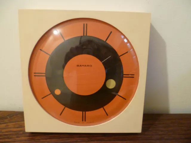 Pendule Horloge  BAYARD vintage design XXe siècle , années 70