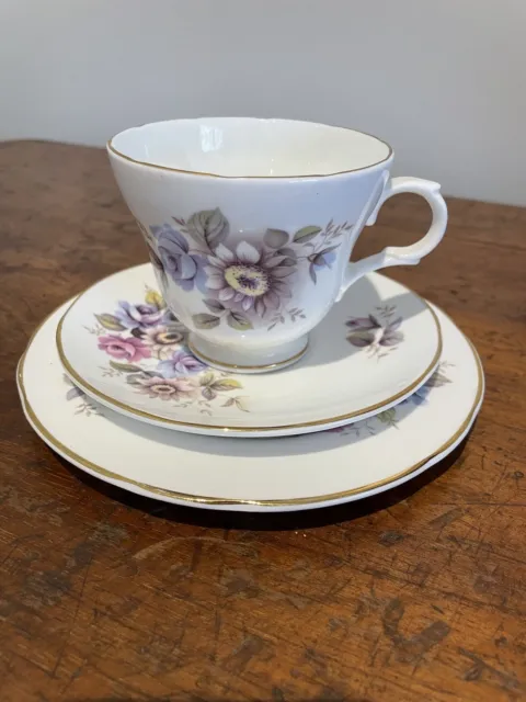 Vintage Crown Trent Staffordshire trio, cup,saucer,plate, England