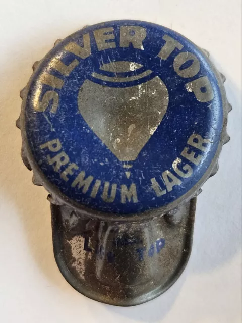 Silver Top Lift-Top Cork Lined Beer Bottle Cap; Duquesne - Pittsburgh, PA - Used