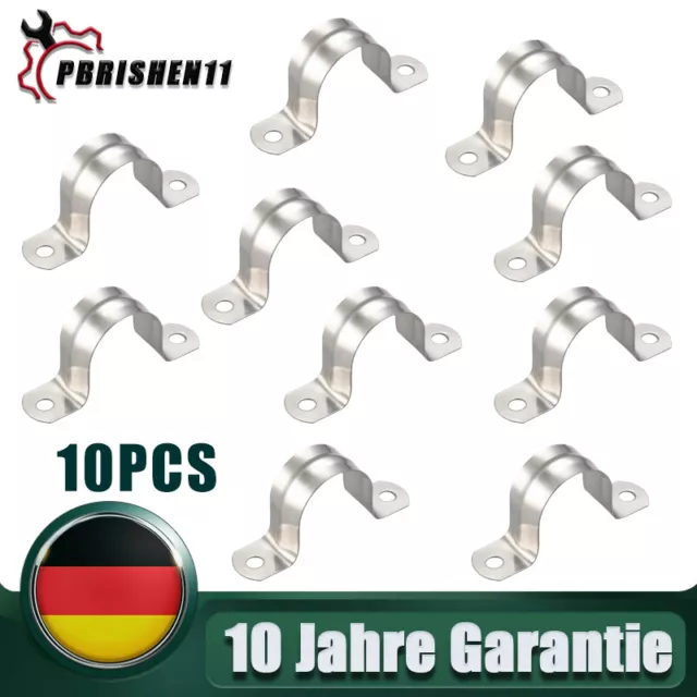 10Stk Rohrschelle Befestigung Bügelschelle U Schelle Rohr Halter Edelstahl 32mm