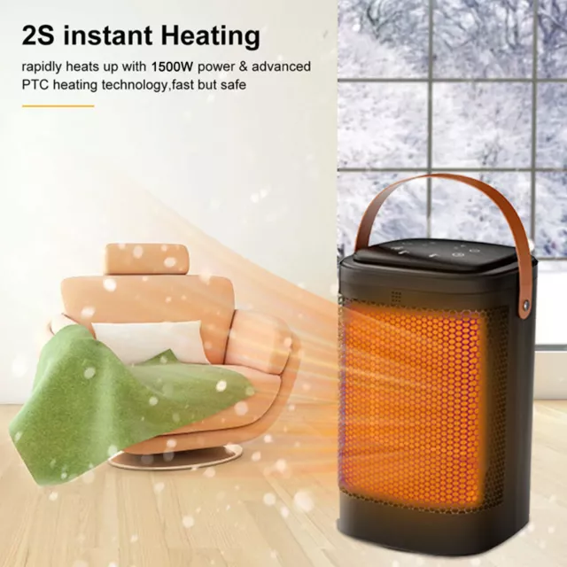 Energy-Saving Efficient Space Heater - Safe, Quick Heating, Quiet - Remote