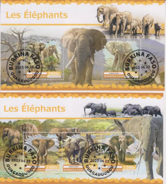 Éléphant Burkina Faso Timbrés 8004