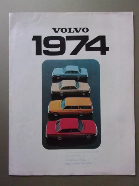 VOLVO RANGE orig 1974 UK Mkt Sales Brochure - 144 145 164E