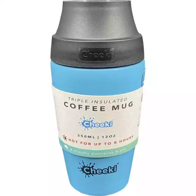 Cheeki Insulated Stainless Steel Coffee Mug - Aqua 350ml