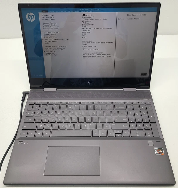 PORTÁTIL HP ENVY x360 15-ds1083cl AMD Ryzen 4700U GB Ram SIN