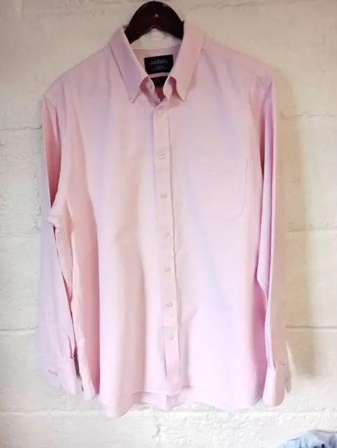 Charles Tyrwhitt pink button down collar shirt L/46"-48"chest