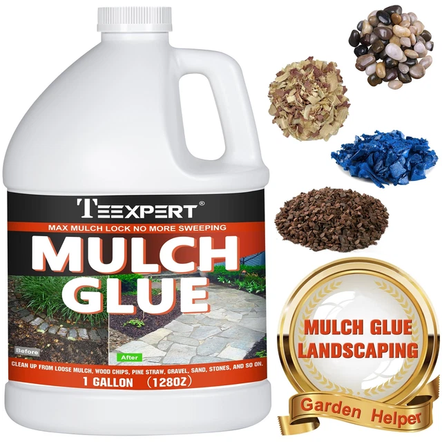 MULCH GLUE1 GALLON/4 Litre Mulch Glue for Landscaping, Ready to Use
