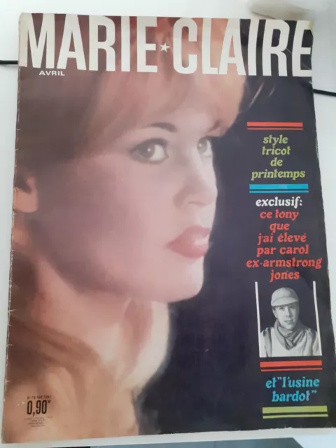 Revue Mensuelle  Marie Claire B.b Brigitte Bardot Avril 1961 N° 78