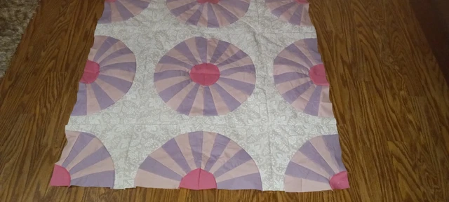 Ventilador De Abuelas Rosa, Púrpura Y Blanco 45 X 45