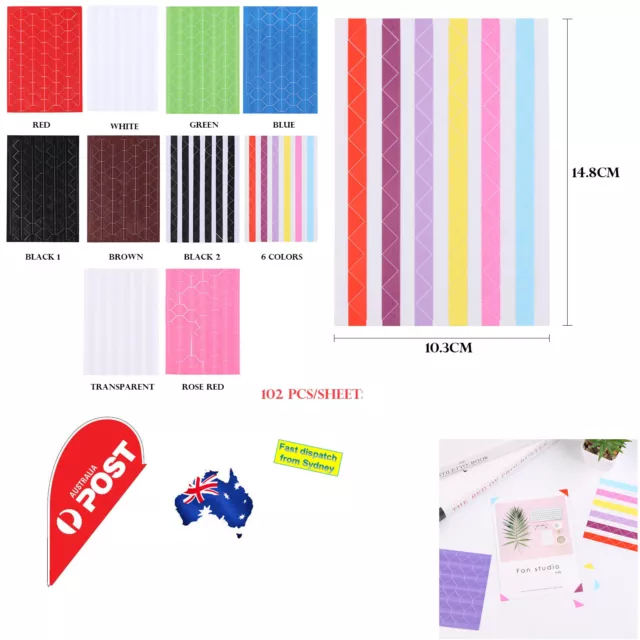 102pcs Photo Corner Picture Angle Self-adhesive Stickers Album Scrapbook DIY AU