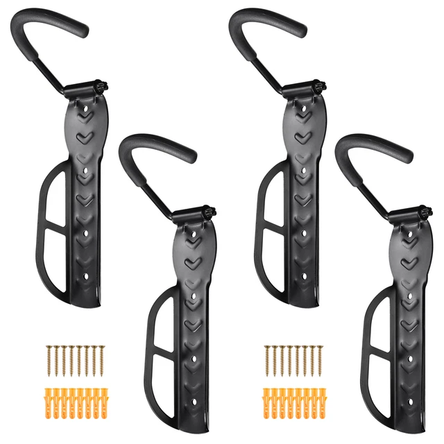 Bike Rack Wall Mount Storage Hanger Bicycle Holder Hook Vertical Garage 4 Pack