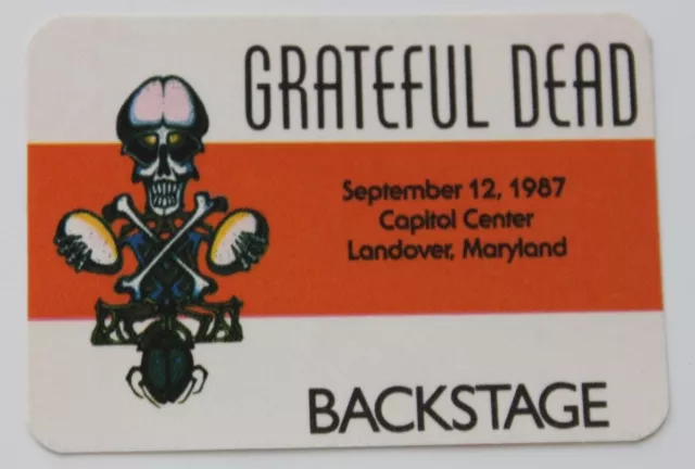 Grateful Dead Backstage Pass 9-12-87 Maryland Rick Griffin 1987