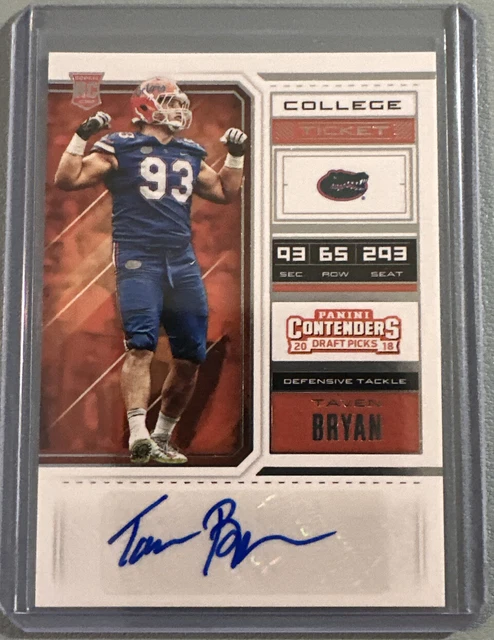 2018 Panini Contenders Draft Picks College Ticket Autograph #287 TAVEN BRYAN RC