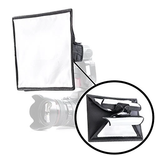 Movo MP-LB7 9x12 Speedlight Fabric Flash Softbox Diffuser with Roll-Up Window...