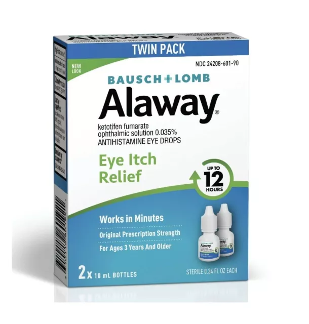 BAUSCH & LOMB Alaway Twin Pack Antihistamine Eye Itch Relief Drops