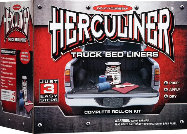 HERCULINER HCL1B8 Brush-on Bed Liner Kit,Black, 1 Gal.!!New