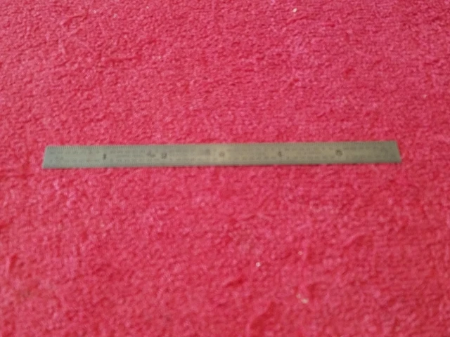Union Tool Co Orange Mass Usa 6" Rule Tempered Grad No.4 Vtg