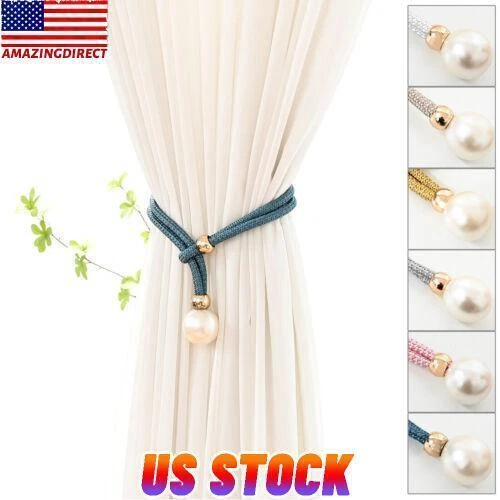 Tie Back Rope Tiebacks Windows Curtain Decor Bedroom Curtain Oriental Pearl Pair