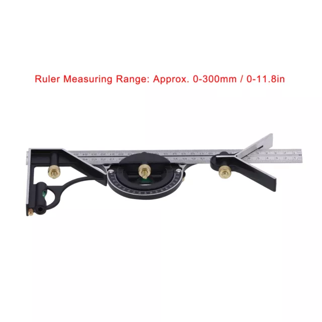 Combination Measuring Ruler StainlessSteel Caliper Protractor Angle Guage 300mm↑