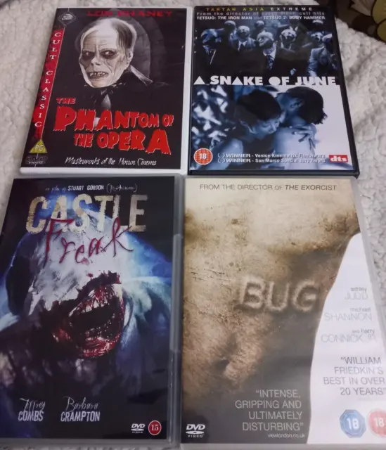 4 HORROR DVDs (Region 2 or 0 so UK compatible) - great selection: Halloween time