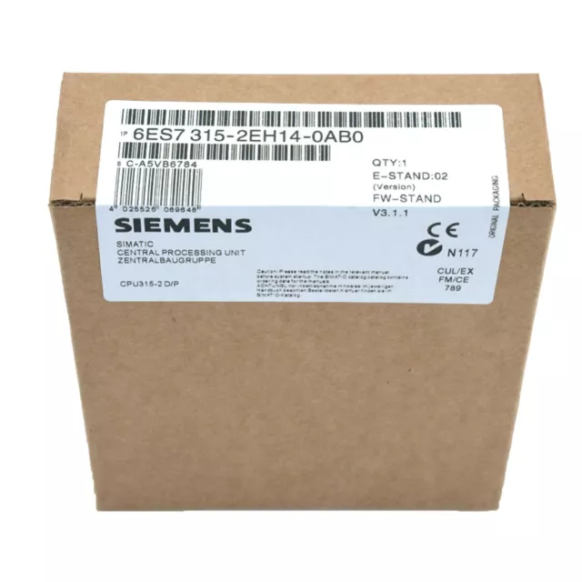 New In Box SIEMENS 6ES7315-2EH14-0AB0 SIEMENS 6ES7 315-2EH14-0AB0 CPU Module 1pc