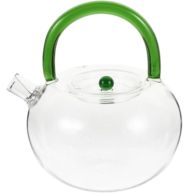 Glass Teapot Clear Tea Kettle Glass Pot Tea Pot for Loose Tea Blooming Flower