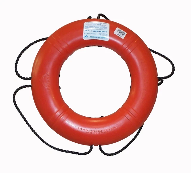 Dock Edge + Inc. USCGA Approved Life Ring Buoy 20-Inch Orange