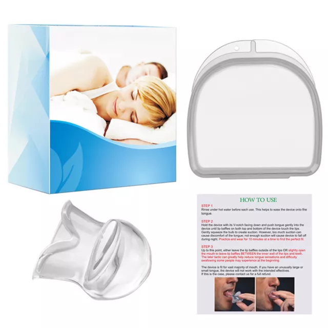 Anti Snoring Tongue Device Medical Silicone Sleep Apnea Aid Stop Snore Sleeve 2