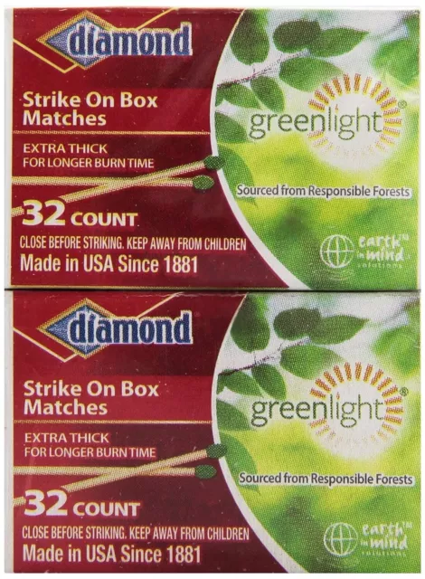 Diamond Match Sticks, 10 Boxes, 32 matches per box