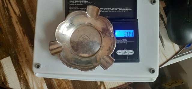vintage silver ashtray (B)