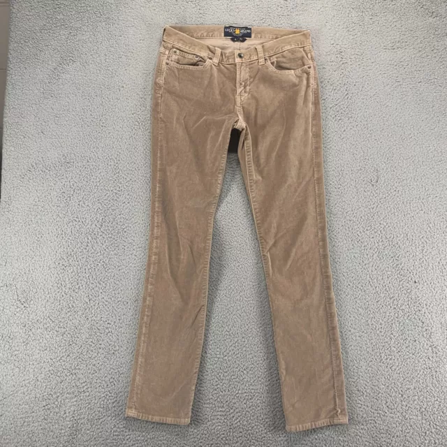 Lucky Brand Jeans Womens 4 Brown Tan Skinny Suede Mid Rise Casual Ladies 30x30