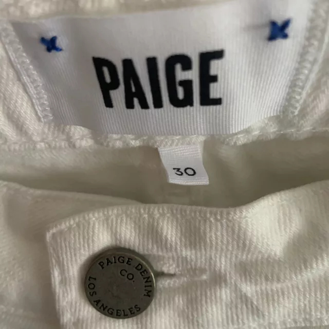 Paige Skyline Ankle Peg Maternity Jean Crisp White Size 30 Summer Coastal Cotton 2