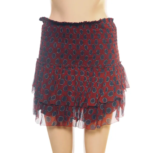 ISABEL MARANT ETOILE Serek Mini Skirt L 42 Women's Casual Polka Dot NEW ...