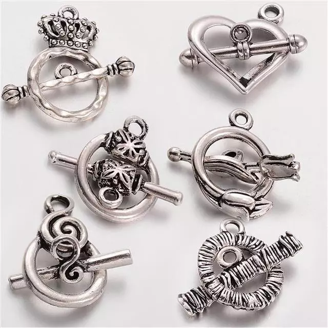 6 Toggle Clasps Luxury Mix Top Quality Tibetan Silver Ae3