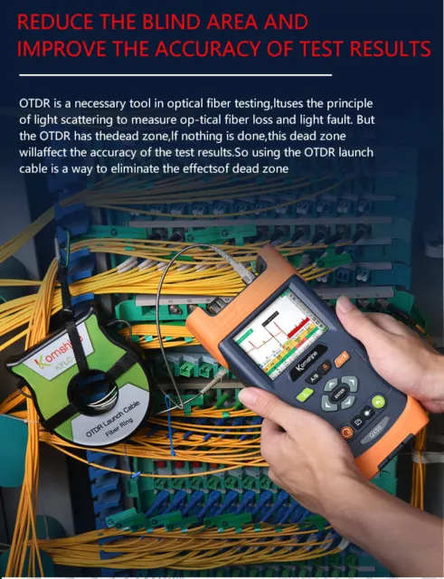 Fiber Optic OTDR Launch Cable Ring 9/125um, MM 62.5/125um FC,ST,LC,SC (500m/1KM) 3