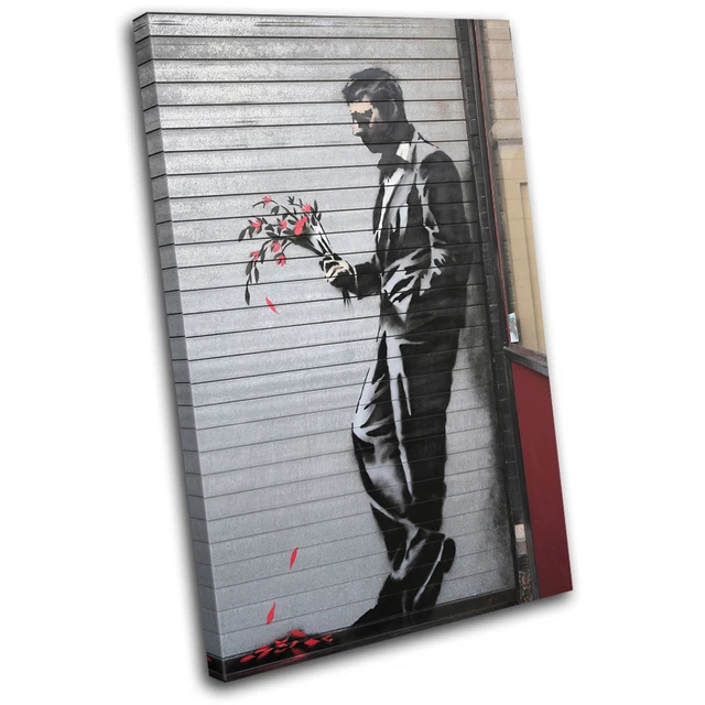 Tableau Banksy Street Art – Toile Tendue Prête à Accrocher – Édition Limitée 2023