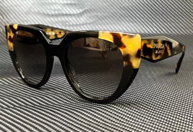 PRADA PR 14WS 3890A7 Black Gray Grad Cat Eye Women's 52 mm Sunglasses