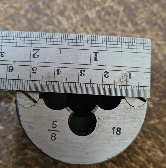 VINTAGE P&N 5.5CM Elastic Pipe Thread Die With Guide 5/8 18 CON Used