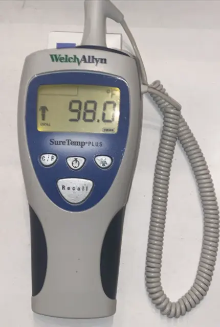 Welch Allyn SureTemp Plus 692 Thermometer w/4’ Oral Probe, 75 New Probe Covers!