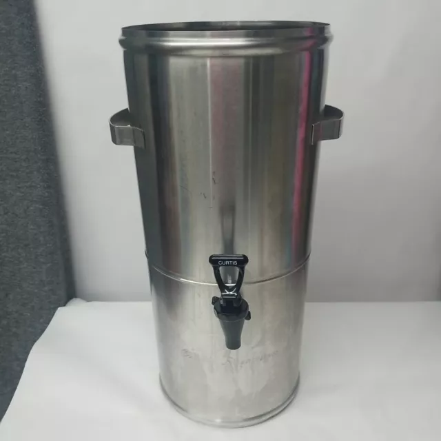 Curtis Streamliner TC-3H Round Stainless Steel 3 Gallon Iced Tea Dispenser NoLid