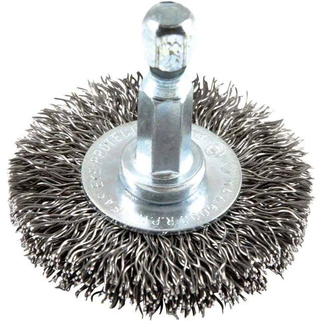 Forney 1-1/2 In. Hex Crimped, Coarse Drill-Mounted Wire Wheel 72725 Forney 72725