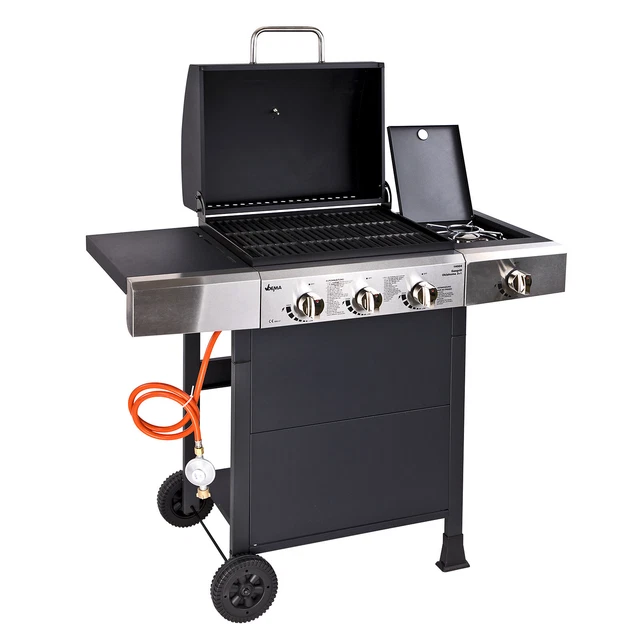Gasgrill Oklahoma 3+1 Gasgrillwagen Seitenbrenner 4 Flammen Outdoor Cooking