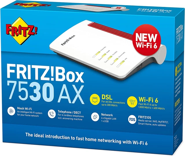 Defekt! AVM FRITZ!Box 7530 AX International  WI-FI 6 Router
